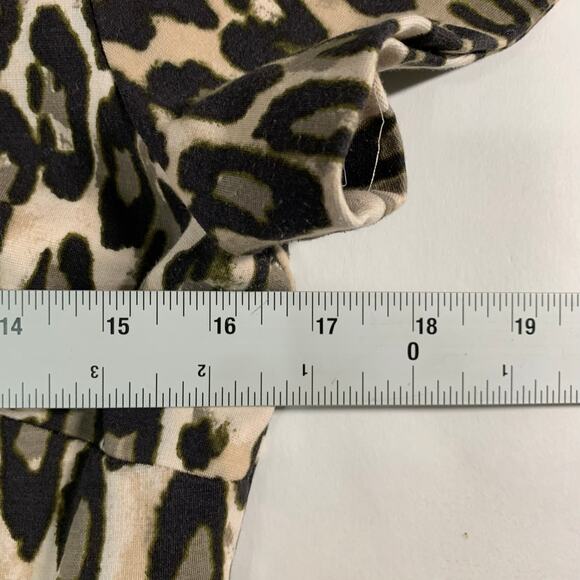 KATE SPADE 10 Autumn Leopard Dress Tan Brown Fit Flare Mini Ponte - Picture 7 of 10
